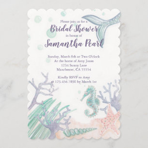 Onder Zee Bridal Shower Invitation Kaart