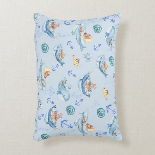 Onder Zee Creaters & Marine Life Accent Kussen (Voorkant(Verticaal))