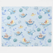 Onder Zee Creaters & Marine Life Fleece Deken (Voorkant (Horizontaal))