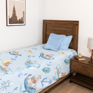 Onder Zee Creaters & Marine Life Fleece Deken