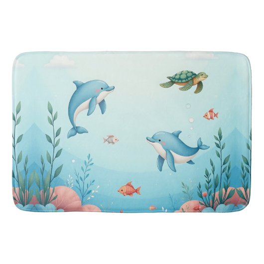 Onder Zee Cute Badmat (Voorkant)