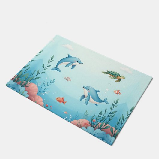 Onder Zee Cute Deurmat (Schuin)