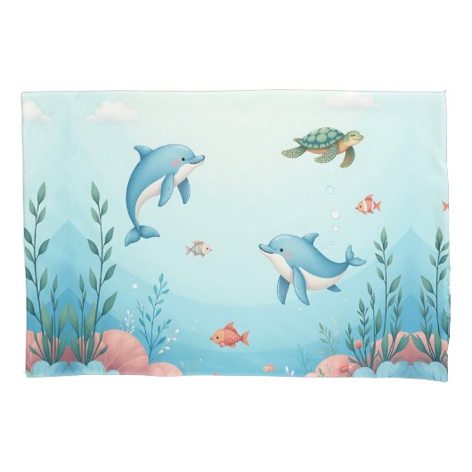 Onder Zee Cute Kussensloop (Voorkant)