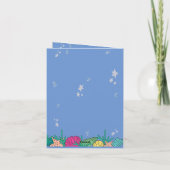 Onder Zee Cute Mermaid Birthday Invitation (Achterkant)