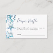 Onder Zee Diaper Raffle Invitation Enclosure Informatiekaartje (Voorkant)