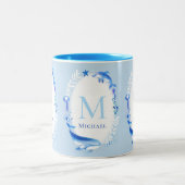 Onder Zee Dieren Nautisch Strandgeschenk gepersona Tweekleurige Koffiemok (Center)