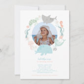 Onder Zee Foto Birthday Invitation Kaart (Voorkant)