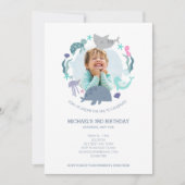 Onder Zee Foto Birthday Invitation Kaart (Voorkant)