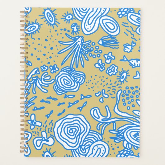 Onder Zee geel blauw Planner (Voorkant)