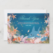 Onder Zee Haaien Kinderen Verjaardag Bedankt (Voorkant)