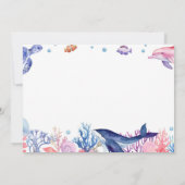 Onder Zee Kind Verjaardag Foto Bedankkaart (Achterkant)