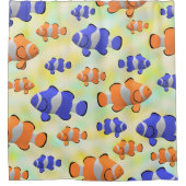 Onder Zee kleurrijke clownvis Douchegordijn (Voorkant)