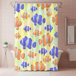 Onder Zee kleurrijke clownvis Douchegordijn