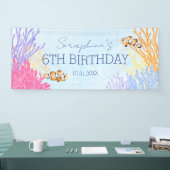 Onder Zee koraalrif: gedode vis Spandoek (Beurs)