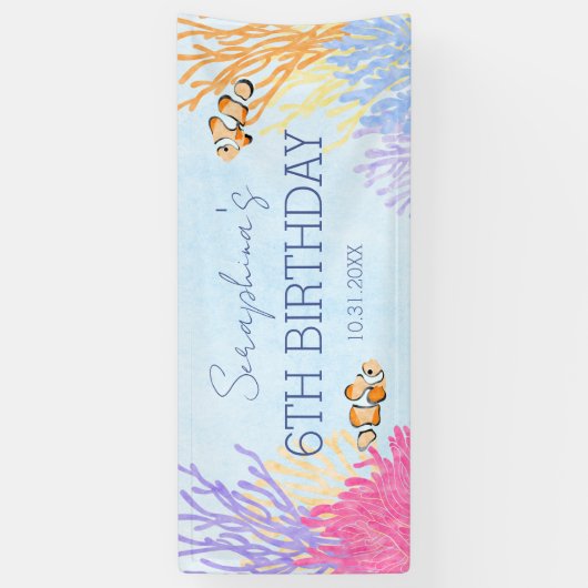 Onder Zee koraalrif: gedode vis Spandoek (Verticaal)