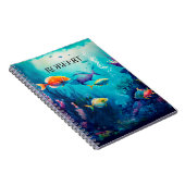 Onder zee landschapsachtergrond notitieboek (Rechterzijde)