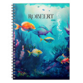 Onder zee landschapsachtergrond notitieboek (Voorkant)