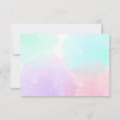 Onder Zee Mermaid Baby shower Insert Card RSVP (Achterkant)