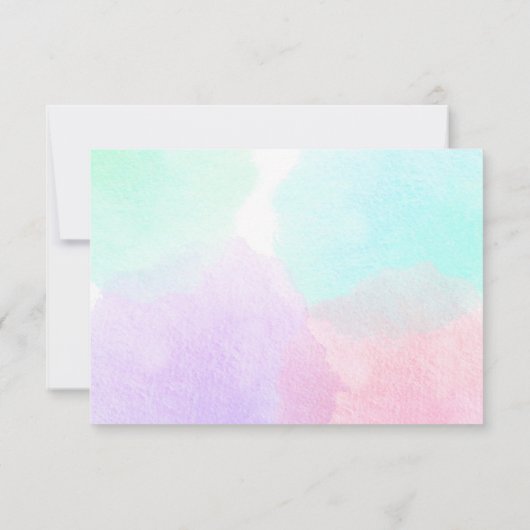 Onder Zee Mermaid Baby shower Insert Card RSVP (Achterkant)