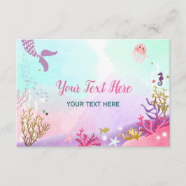 Onder Zee Mermaid Baby shower Insert Card RSVP Kaartje