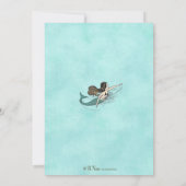 Onder Zee Mermaid Bridal Shower Kaart (Achterkant)