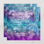 Onder Zee MERMAID Tail Fin Party nodigt u uit Kaart (Voorkant / Achterkant)