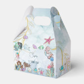 Onder zee Mermaids kinderen jarig Bedankdoosjes (Achterkant)