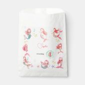 Onder zee Mermaids kinderen jarig Bedankzakje (Voorkant)