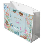 Onder zee Mermaids kinderen jarig Groot Cadeauzakje (Achterkant Gekanteld)