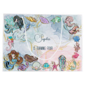 Onder zee Mermaids kinderen jarig Groot Cadeauzakje (Achterkant)