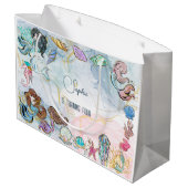 Onder zee Mermaids kinderen jarig Groot Cadeauzakje (Achterkant Gekanteld)