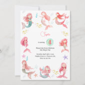 Onder zee Mermaids kinderen jarig Kaart (Voorkant)