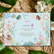 Onder zee Mermaids kinderen jarig