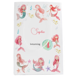 Onder zee Mermaids kinderen jarig Medium Cadeauzakje