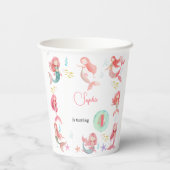 Onder zee Mermaids kinderen jarig Papieren Bekers (Achterkant)