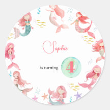 Onder zee Mermaids kinderen jarig