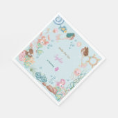 Onder zee Mermaids kinderen jarig Servet (Hoek)