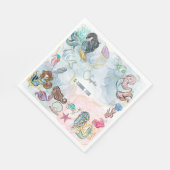 Onder zee Mermaids kinderen jarig Servet (Hoek)