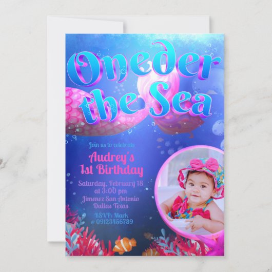 Onder zee met foto kaart (Voorkant)