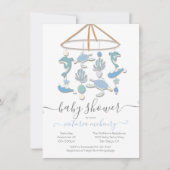 Onder Zee Mobile Baby shower Invitation Kaart (Voorkant)