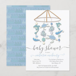 Onder Zee Mobile Baby shower Invitation Kaart