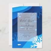 Onder Zee Nautical Bridal Shower Invitation Kaart (Voorkant)