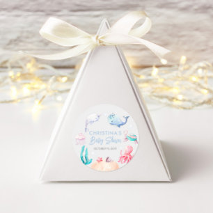 Onder Zee Nautische Baby Shower Ronde Sticker
