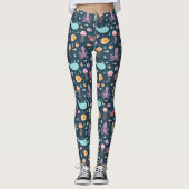 onder zee oceaandieren octopus vis walvis leggings (Voorkant)