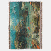 Onder zee-/oceaandolfijnen/zee schildpad/karton deken (Voorkant Verticaal)