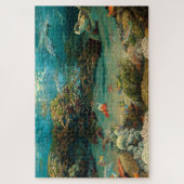 Onder zee-/oceaandolfijnen/zee schildpad/karton legpuzzel (Verticaal)