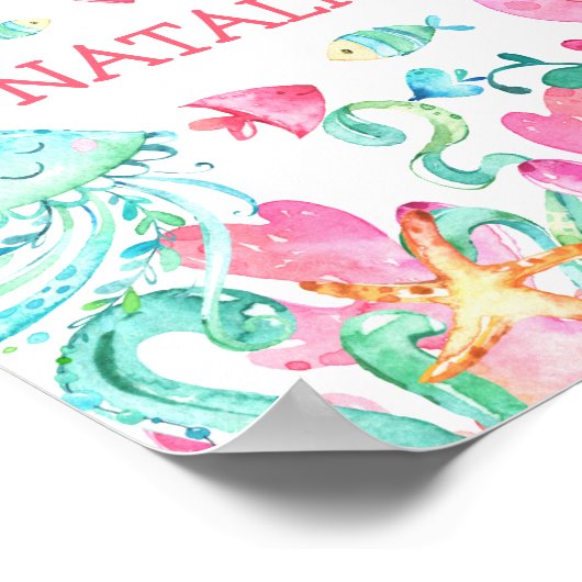 Onder Zee Ocean Personalized Nursery Print (Hoek)