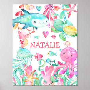 Onder Zee Ocean Personalized Nursery Print