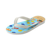 Onder Zee Ocean Vis en Anker Kindernaam Kinder Teenslippers (Schuin)