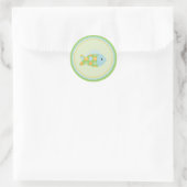 {onder zee} ronde sticker (Tas)